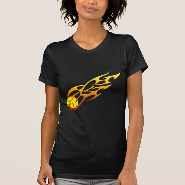 Softballet flammar tee shirt (Framsida)