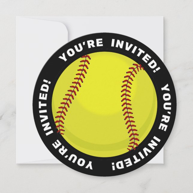 Softballfläkt Inbjudningar (Framsida)