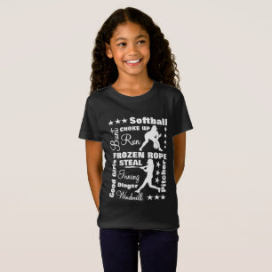 Softballflickasportar Terminoligy uttrycker T-shirt