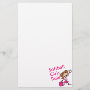 Softballflickor härskar brevpapper