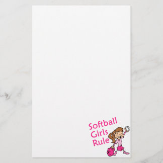 Softballflickor härskar brevpapper