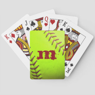 Softballgult fastar poker för graden som 8U leker Kortlek