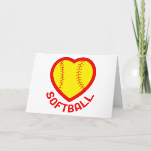 Softballhjärta Kort