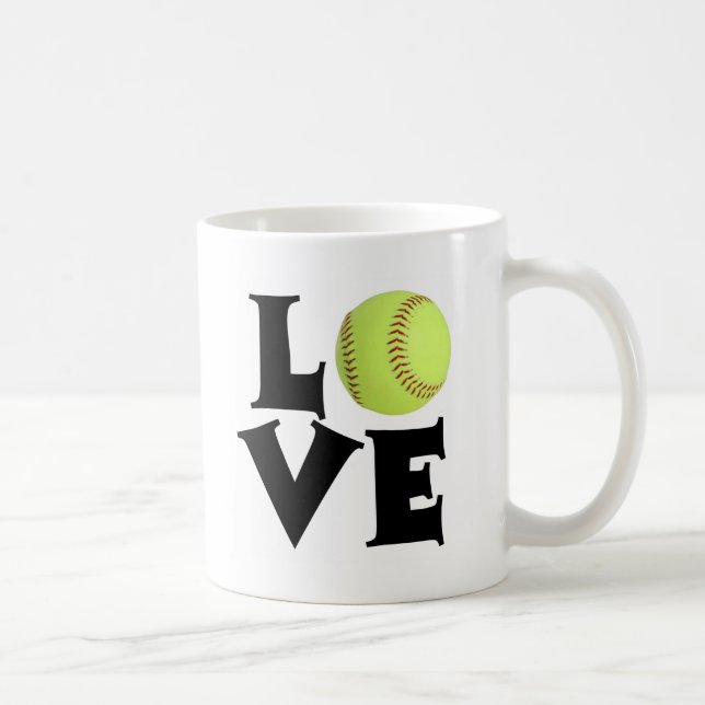 Softballkärlek Kaffemugg (Höger)