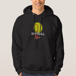 Softballmamma Kvinnlig Softballspelare Softball Hoodie