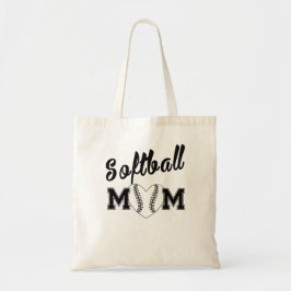 Softballmamma med harten tygkasse