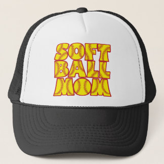 Softballmamma, red&yellow truckerkeps