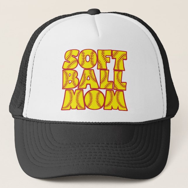 Softballmamma, red&yellow truckerkeps (Framsida)