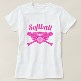 Softballmamman och numrerar tee shirt
