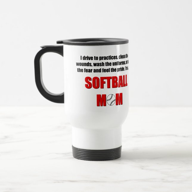Softballmammapersonlig mugg (Vänster)