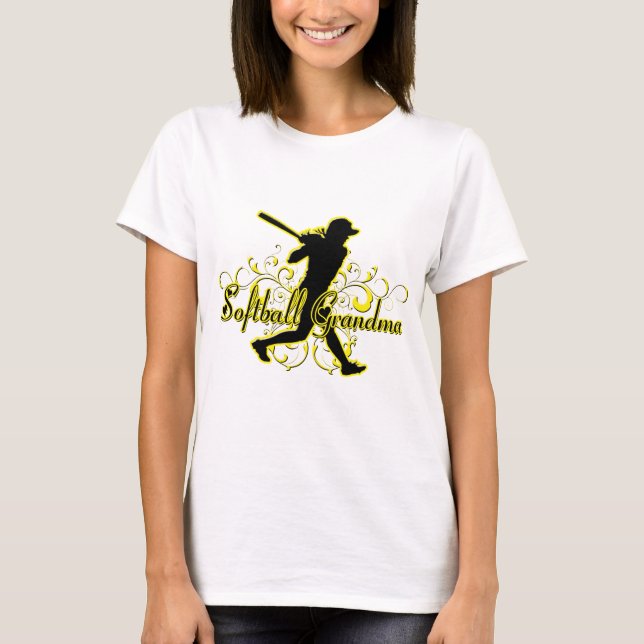 Softballmormor (silhouetten) .png t shirt (Framsida)