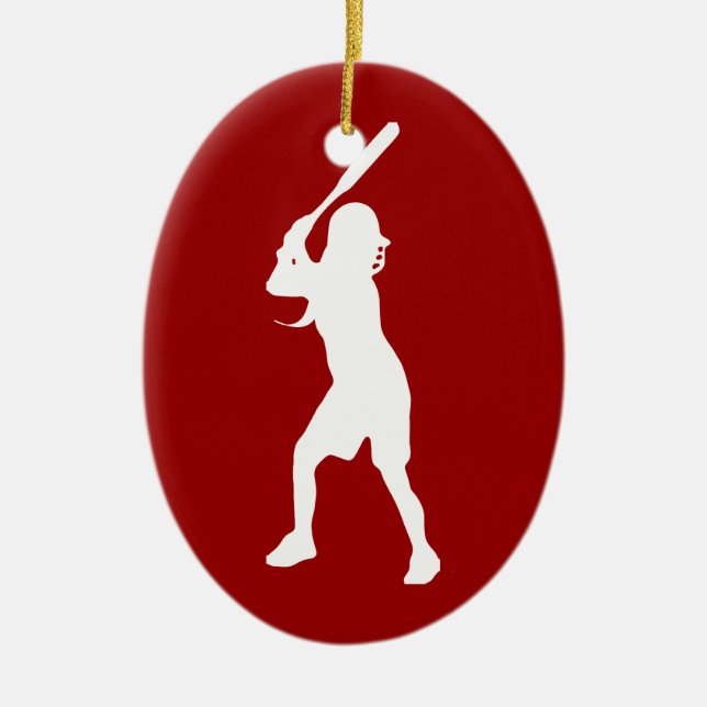 Softballsmetprydnad Julgransprydnad Keramik (Framsidan)