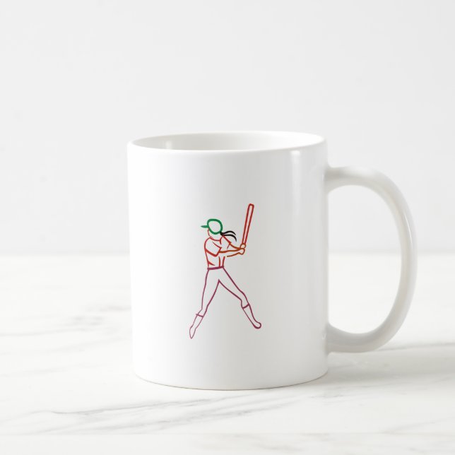 Softballspelare Kaffemugg (Höger)