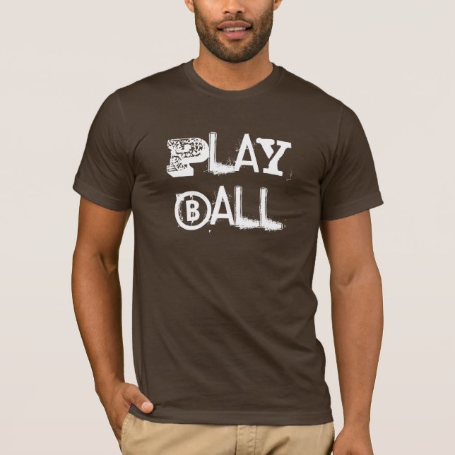 SoftballT-tröjamanar T-shirt (Framsida)