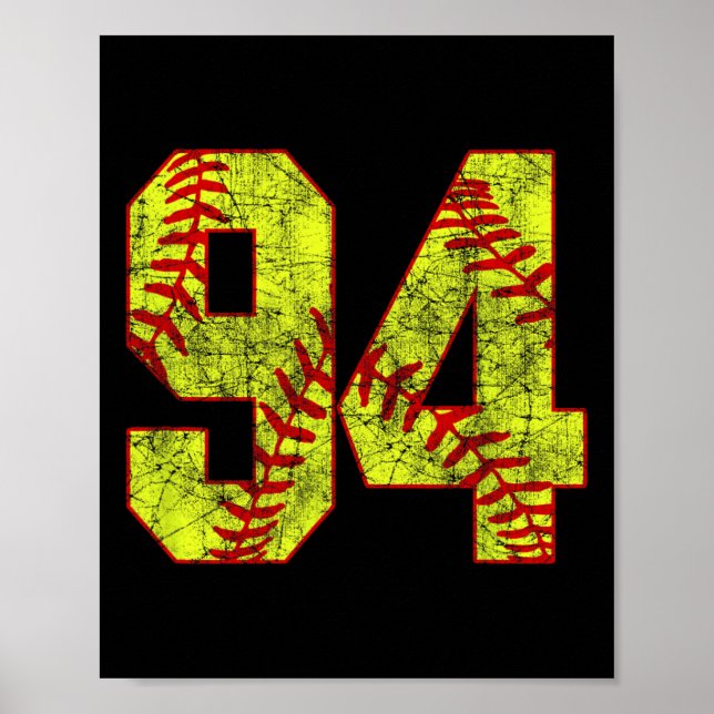 Softboll #94 Fastpitch Softboll Mamma Nummer 94 Sp Poster (Framsidan)