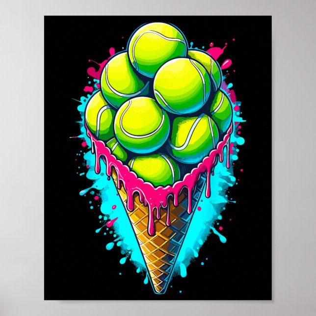 Softboll Älskare Glass Druplic Softball  Poster (Framsidan)
