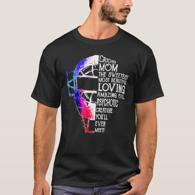Softboll Catcher-Mamma Söteste Mors Dag Cos T Shirt (Framsida)
