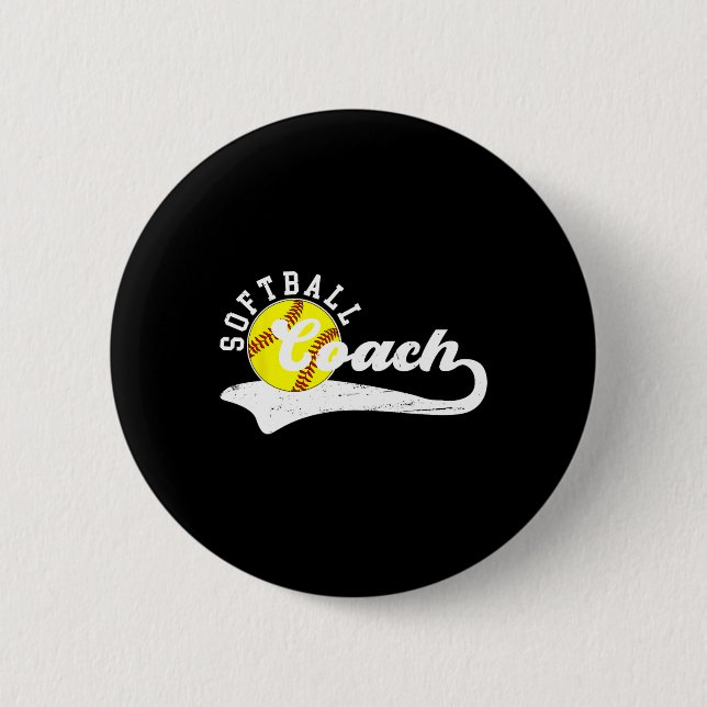 Softboll Coach Softboll Coaching Bästa Softboll Co Knapp (Framsida)