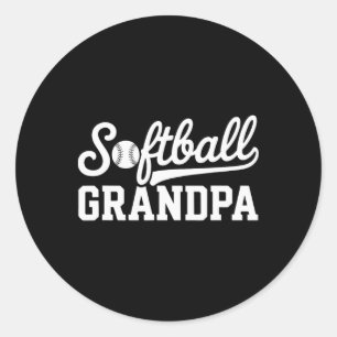 Softboll farfar  runt klistermärke