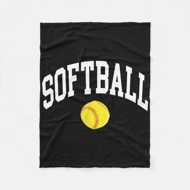 Softboll Grafik  Fleecefilt (Framsidan)