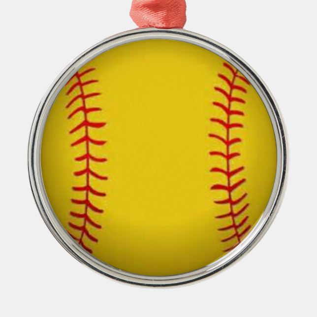 Softboll Julgransprydnad Metall (Framsidan)