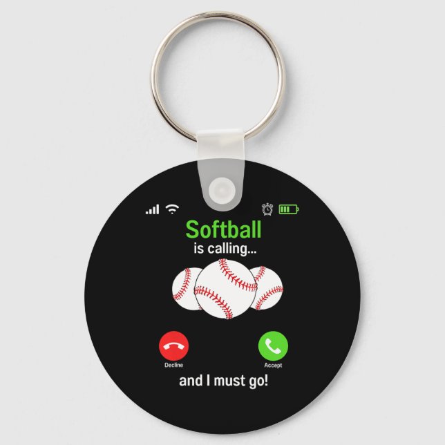 Softboll kallar - Softbollspelare Coachar Lag Nyckelring (Framsida)