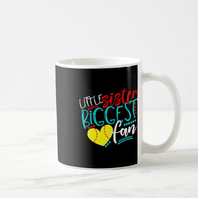 Softboll-lilla syster största fan  kaffemugg (Höger)