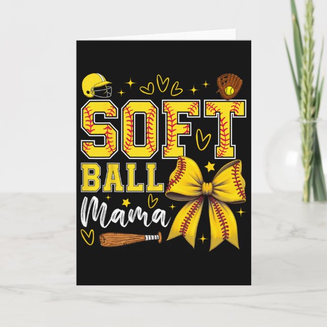Softboll Mama Coquette Bow Softboll Mamma Mors Dag Kort (Framsida)