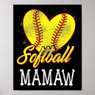 Softboll Mamaw Softbollspelare Poster