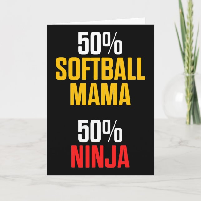 Softboll Mamma Stolt Mamma Lagspelare _1  Kort (Framsida)