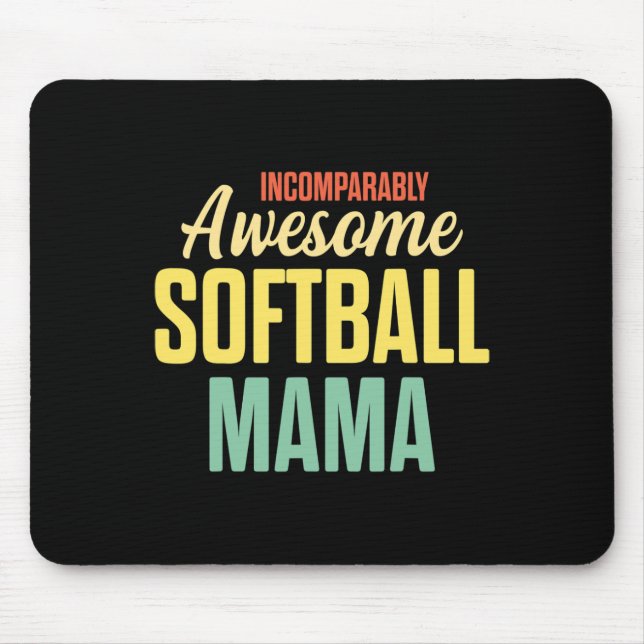 Softboll Mamma Stolt Mamma Lagspelare  Musmatta (Framsidan)