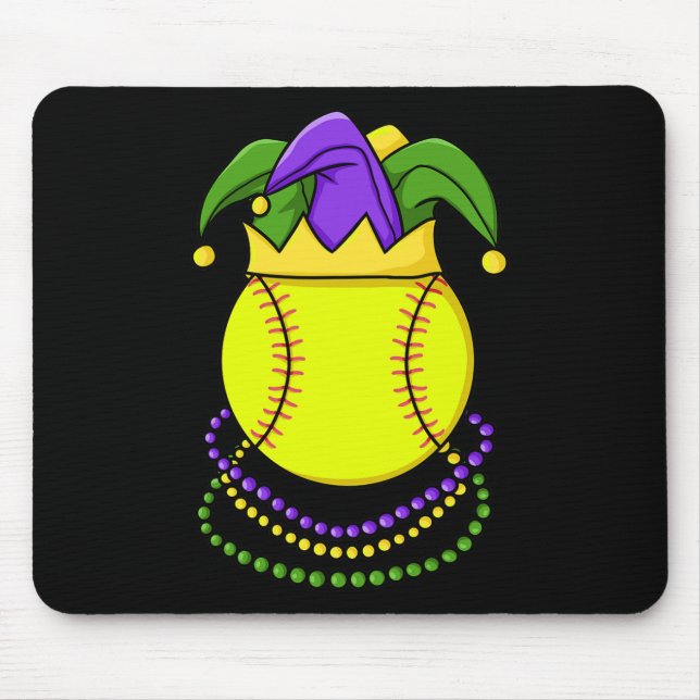 Softboll Mardi Gras Karneval Tema Golfturnering Musmatta (Framsidan)