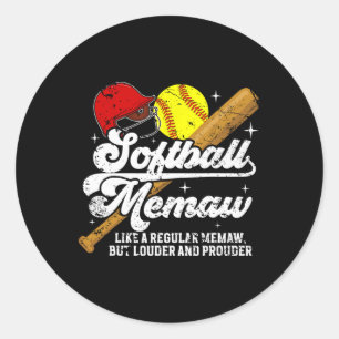 Softboll Memaw Definition Memaw Av En Softboll Mat Runt Klistermärke