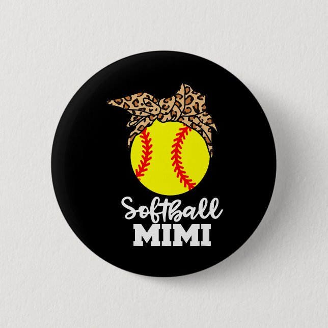 Softboll Mimi Rolig Leopard Mimi  Knapp (Framsida)