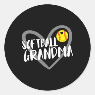 Softboll Mormor _4 Runt Klistermärke
