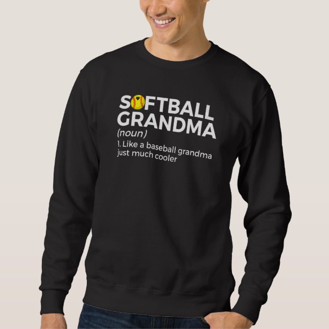 Softboll Mormor Definition 1 Lång Ärmad Tröja (Framsida)