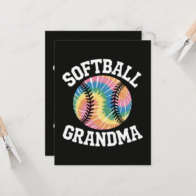 Softboll Mormor Inbjudningar (Fram/Back In Situ)