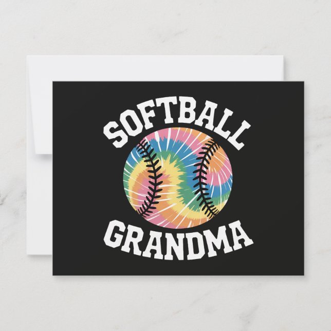 Softboll Mormor Inbjudningar (Framsida)