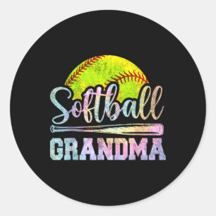 Softboll Mormor Softbollspelare Speldag Mor T Runt Klistermärke