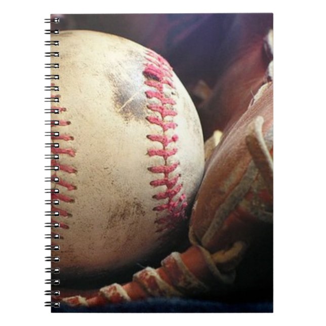 Softboll och handskar anteckningsbok (Framsidan)