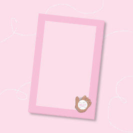 Softboll och Handske Rosa Barn Post-It-anteckninga Post-it Block