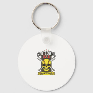 Softboll Pappa Dotter Liga Vintage Vektor Design Nyckelring