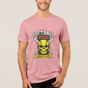 Softboll Pappa Dotter Liga Vintage Vektor Design T Shirt
