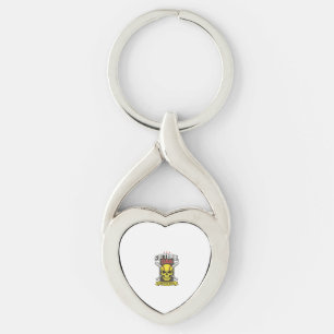 Softboll Pappa Dotter Liga Vintage Vektor Design Twisted Heart Silverfärgad Nyckelring