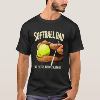 Softboll Pappa Snabb Pitch Intensivt Stöd Rollig D T Shirt