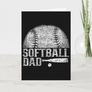 Softboll Pappa Softbollspelare Softbollentusiast S Kort