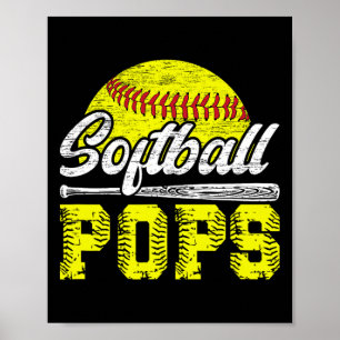Softboll Pops Farfar Pops Av En Softbollspelare Po Poster