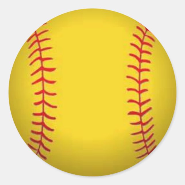 Softboll Runt Klistermärke (Framsida)