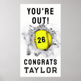 Softboll Senior Night Examen Poster