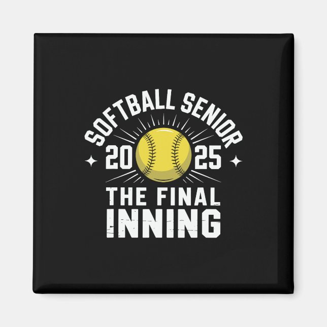 Softboll Senior Night Senior Cl Av 2025 Examen Magnet (Framsidan)